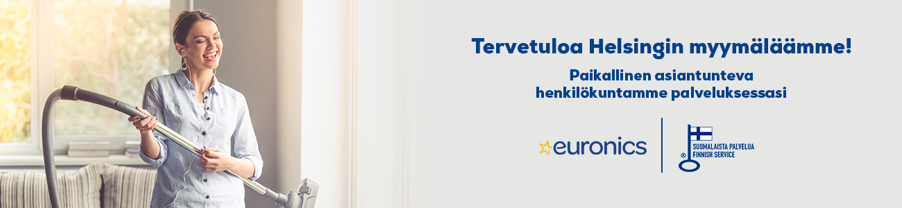 Euronics Helsinki palvelee kodinkoneostoksissa osoitteessa Hämeentie 14.