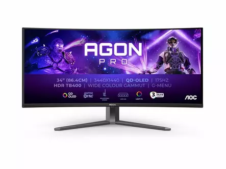 AOC AG346UCD 34" 175HZ WQHD KAAREVA OLED-PELINÄYTTÖ - Näytöt > 27" - 4038986112444 - 2