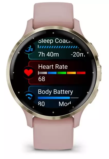 GARMIN VENU 3S PINK DAWN + PEACH GOLD ÄLYKELLO - Älykellot ja aktiivisuusrannekkeet - 753759314804 - 3